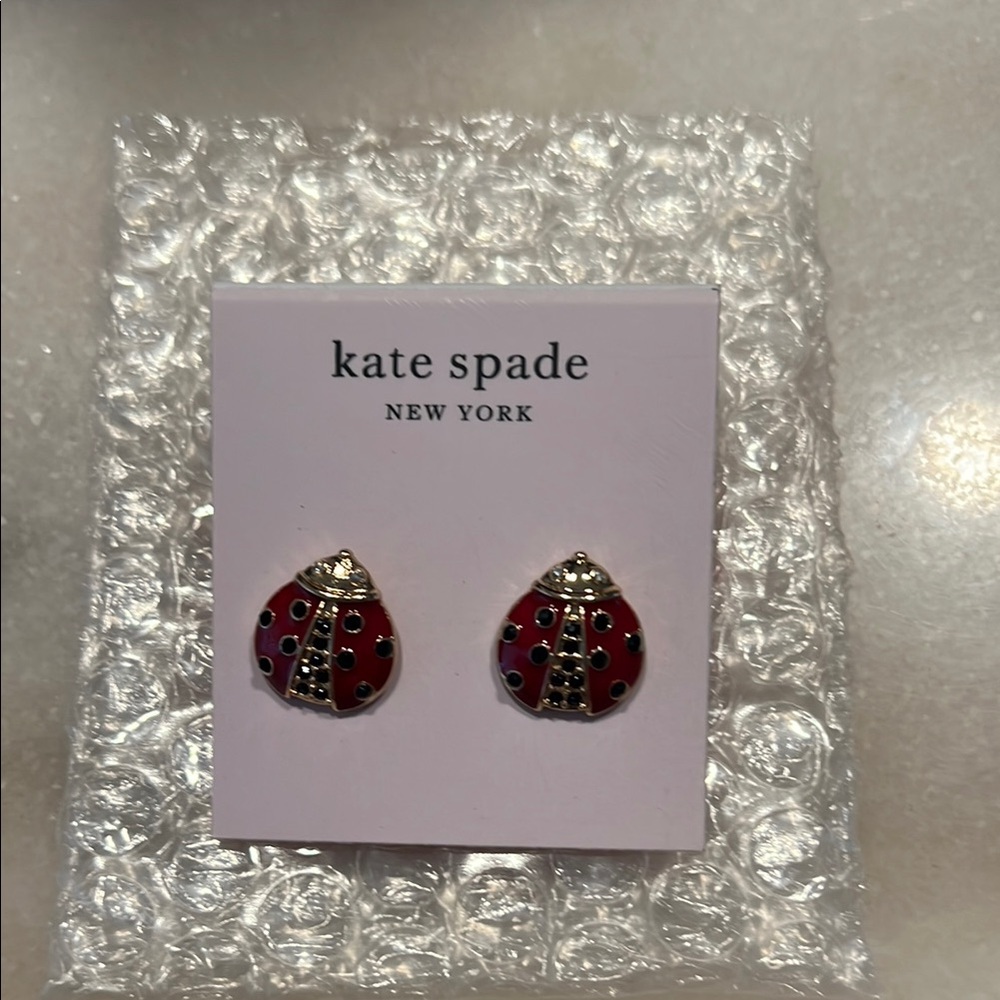 Kate Spade Red Ladybug Earrings
